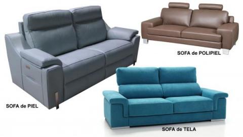 Sofa de piel, sofa en polipiel o sofá de tela Sofa de piel, sofa en polipiel o sofá de tela