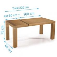 Mesa Moscú 160+60x90