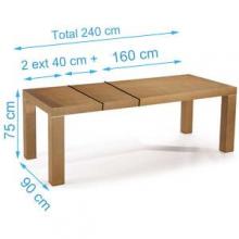 Mesa Moscú 160+80x90