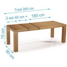 Mesa Moscú 180+80x90
